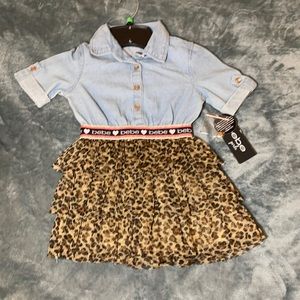 Girls Bebe skirt set